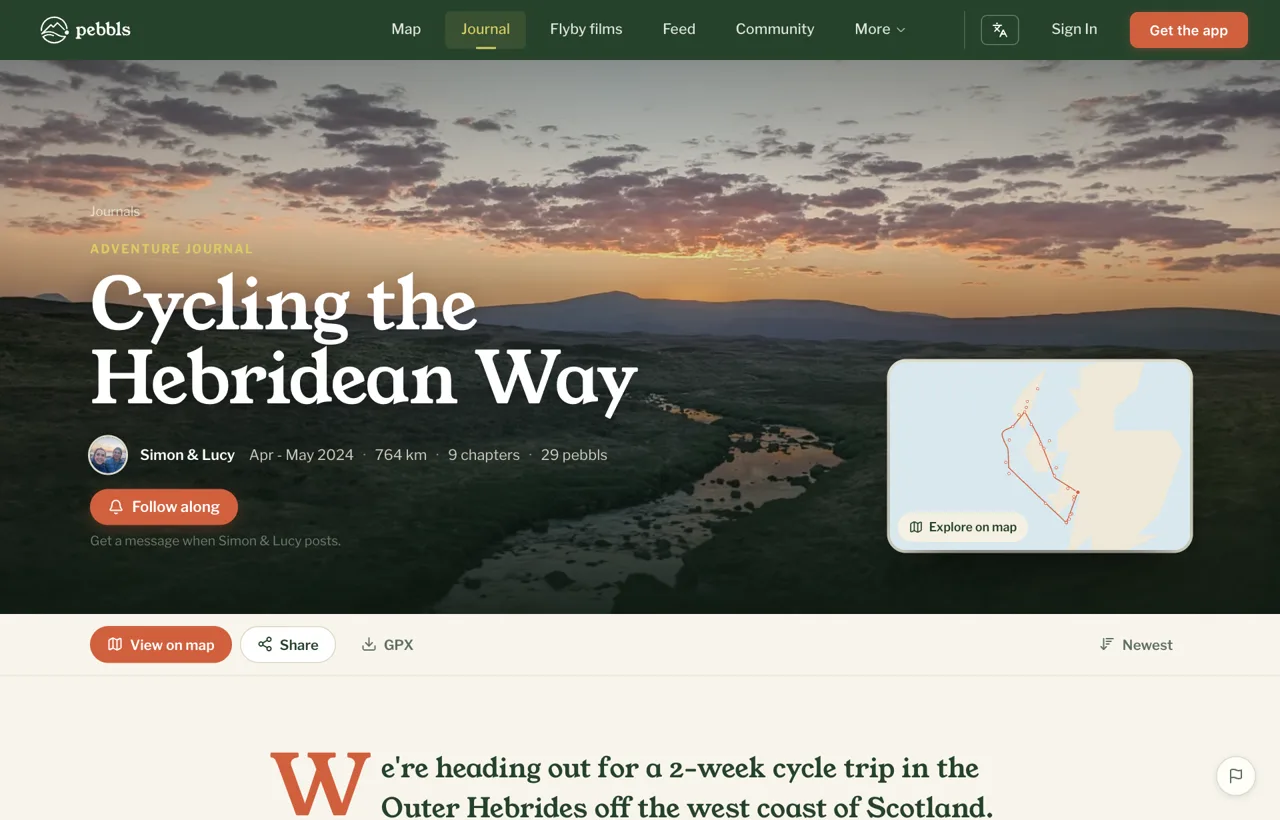 A Pebbls adventure journal: Cycling the Hebridean Way, 764 km in 9 chapters