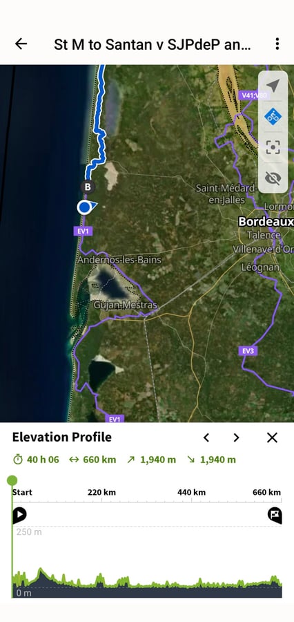 Halbzeit! Morgen neue Route!, Frankreich