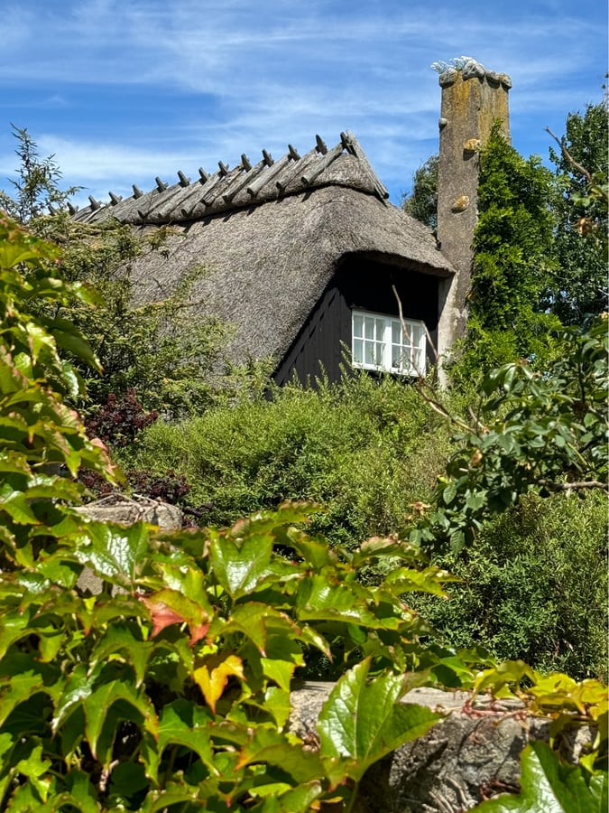 Old Thatch Houses By the Swedish Coast, Sweden