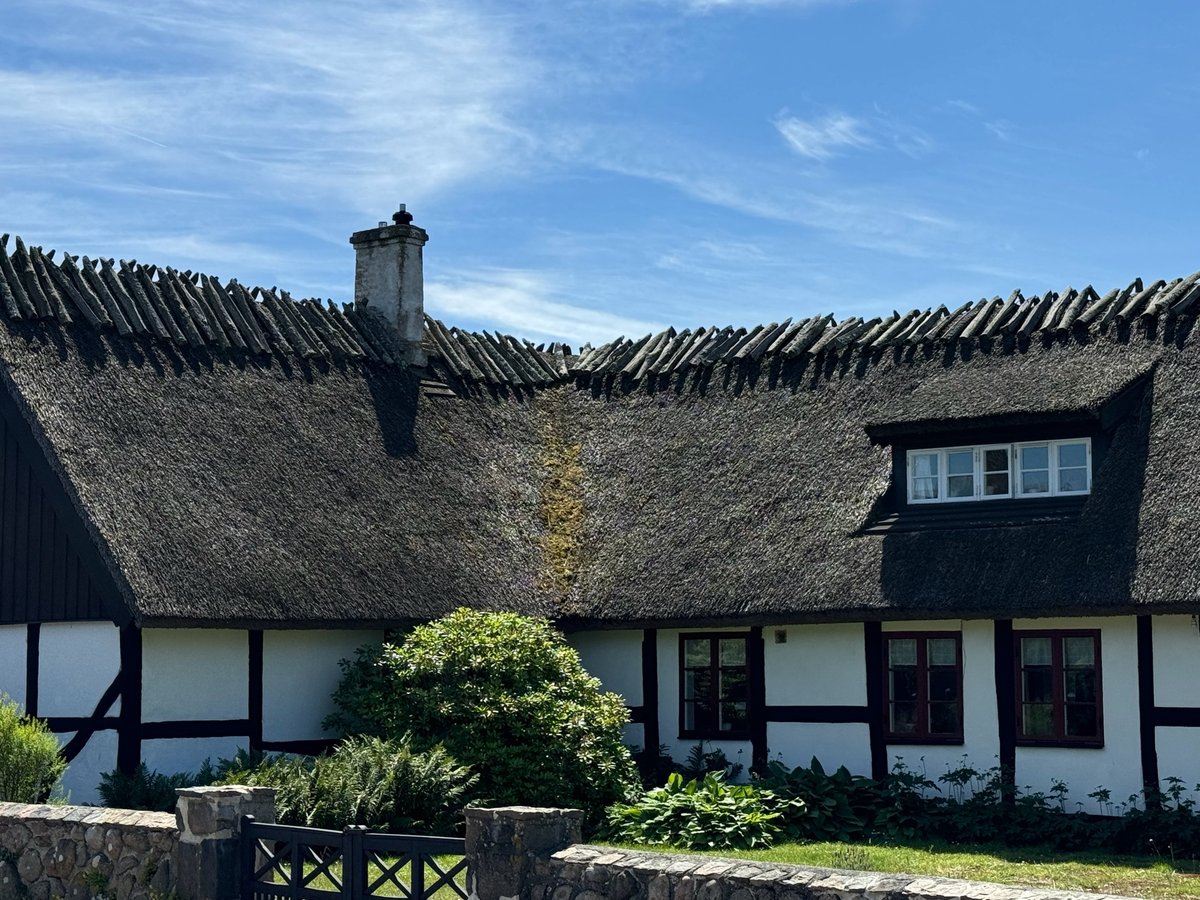 Old Thatch Houses By the Swedish Coast, Sweden