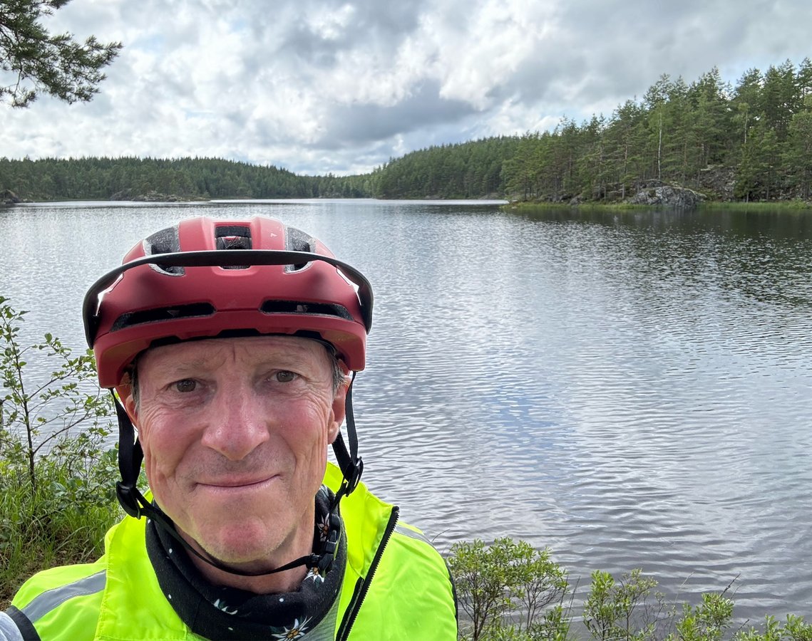 Pausing By A Tranquil Swedish Lake, Sweden