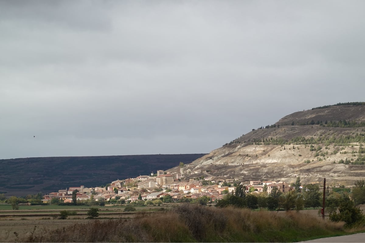 L'uragano si avvicina a Castrojeriz, Spagna