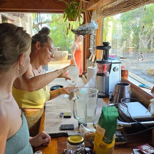 Making some yummy smoothie at shangri-la by David