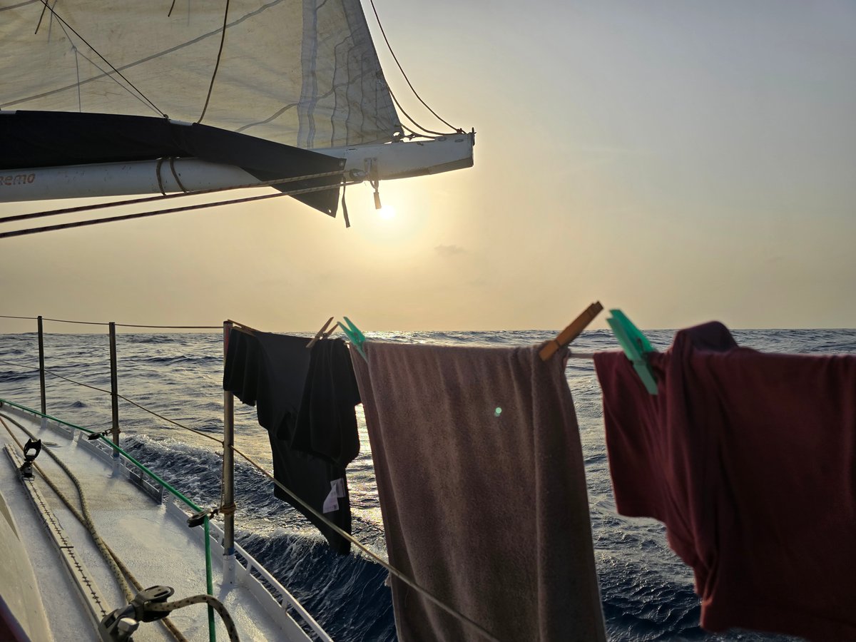 Washing Day And Beautiful Sunset