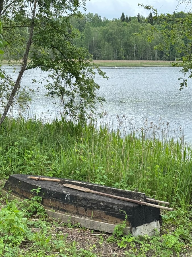 One of the smaller of many lakes here, Latvia
