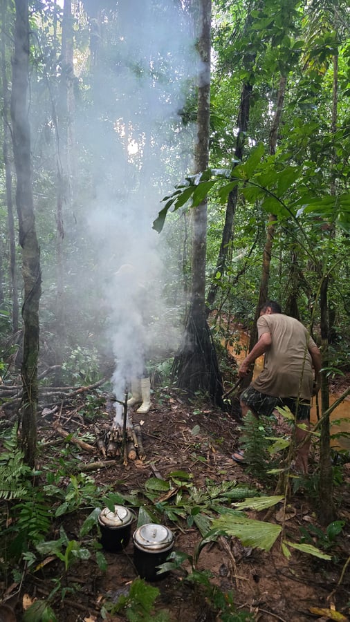 Accampamento nella giungla, Bolivia