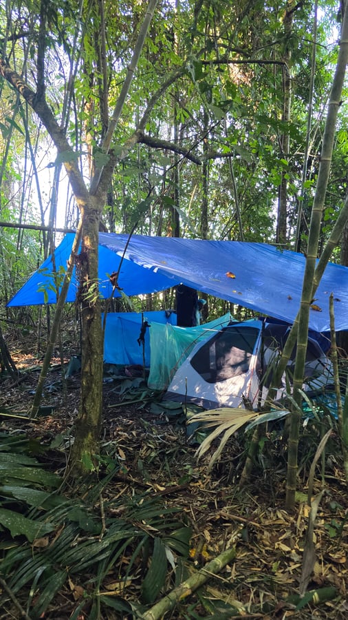 Accampamento nella giungla, Bolivia