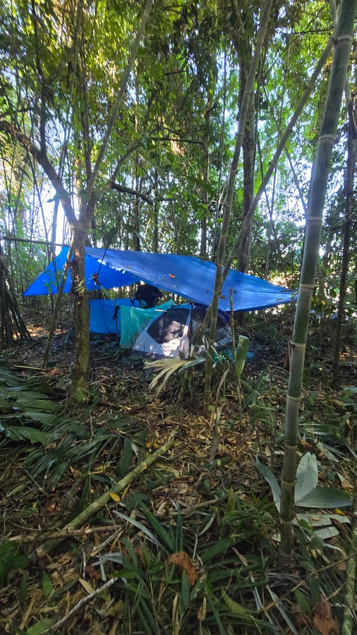 Accampamento nella giungla, Bolivia