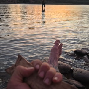 Camp On A River Bank by David