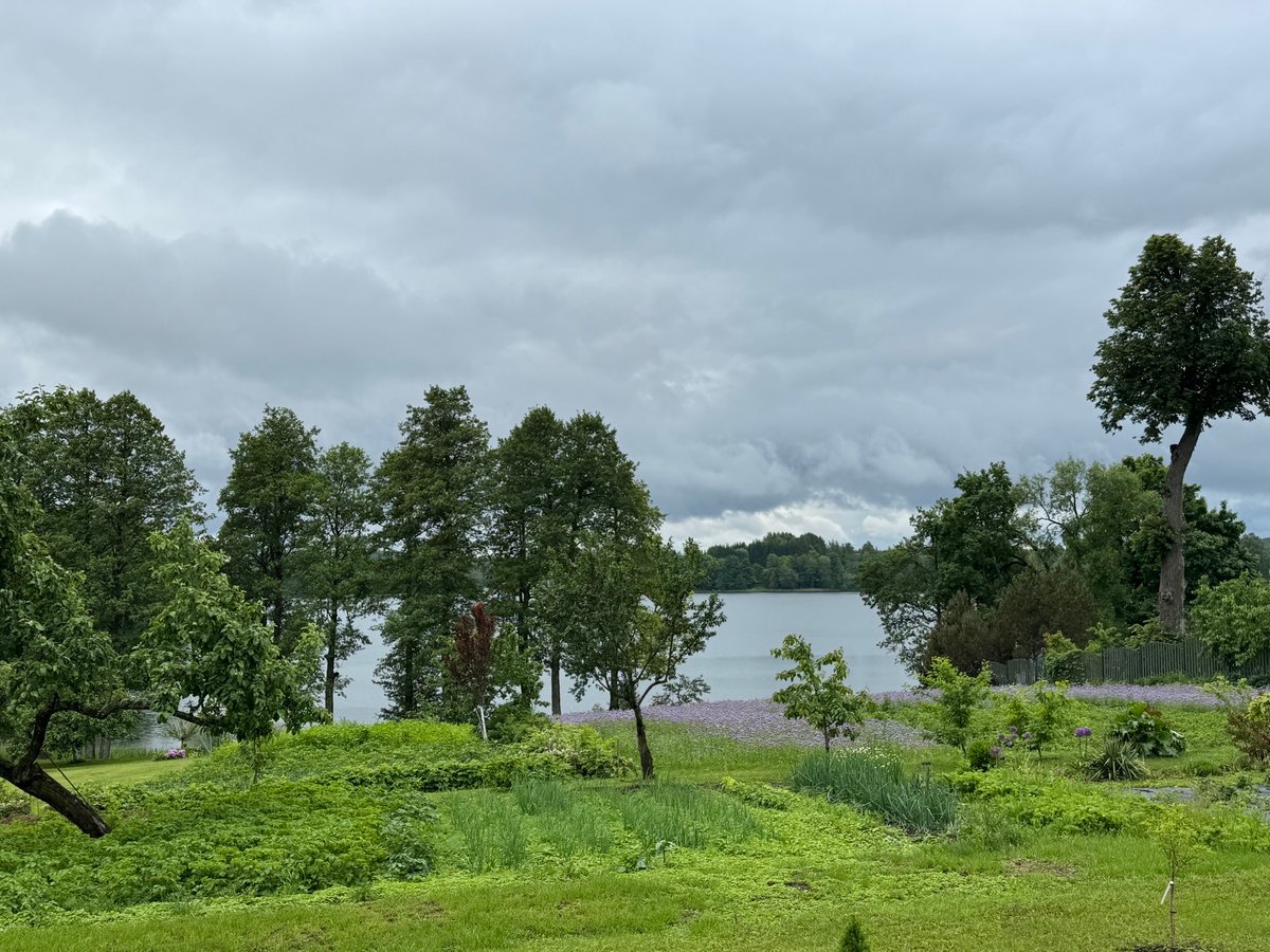 Beautiful Garden overlooking Stirna Lake, Lithuania