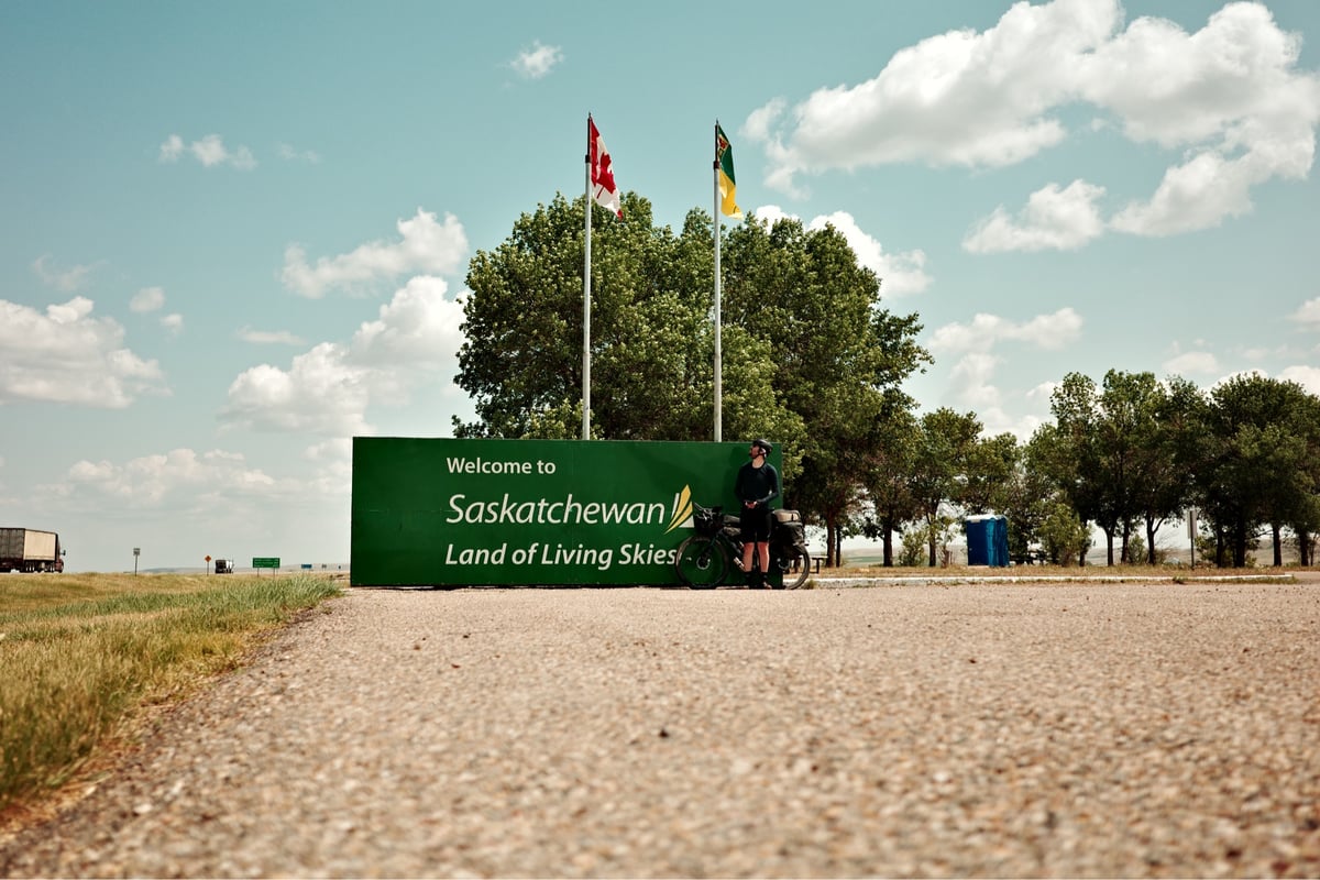 Saskatchewan border, Canada
