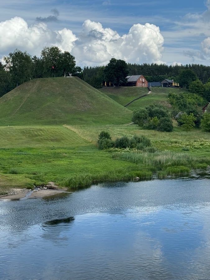 Der Fluss Nemunas bei Merkinē, Litauen