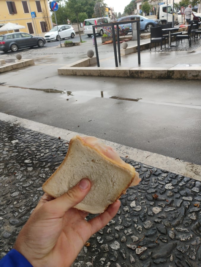 Sandwich vom Frühstücksbuffet, Italien