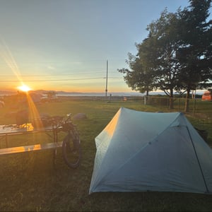 Campsite By The River by Jeremy