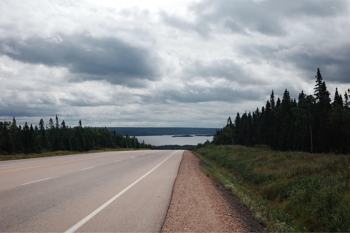 Vista del lago, Canadá