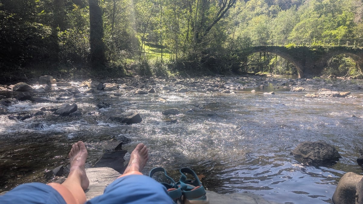 Couldn't resist a paddle, Spain