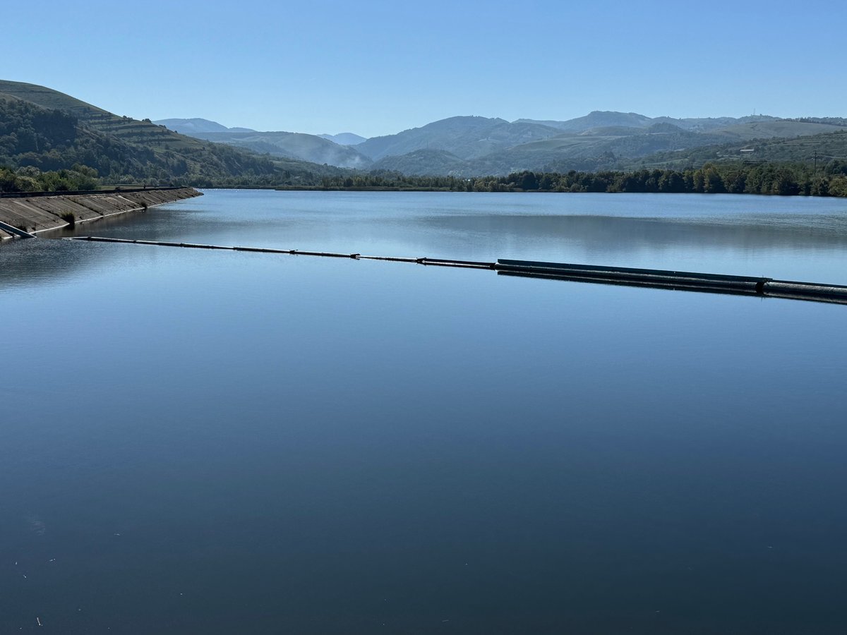 Crossing a dam and into the hills, Romania