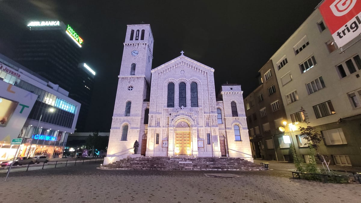 Sarajevo Old Town night view, Bosnia & Herzegovina