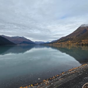 Road Stop At A Alaskan Lake by David