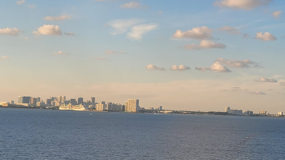 A distant view of Miami, United States