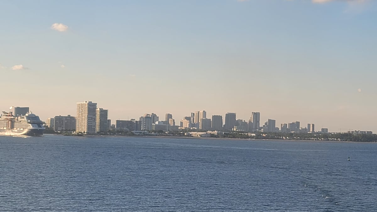 A distant view of Miami, United States