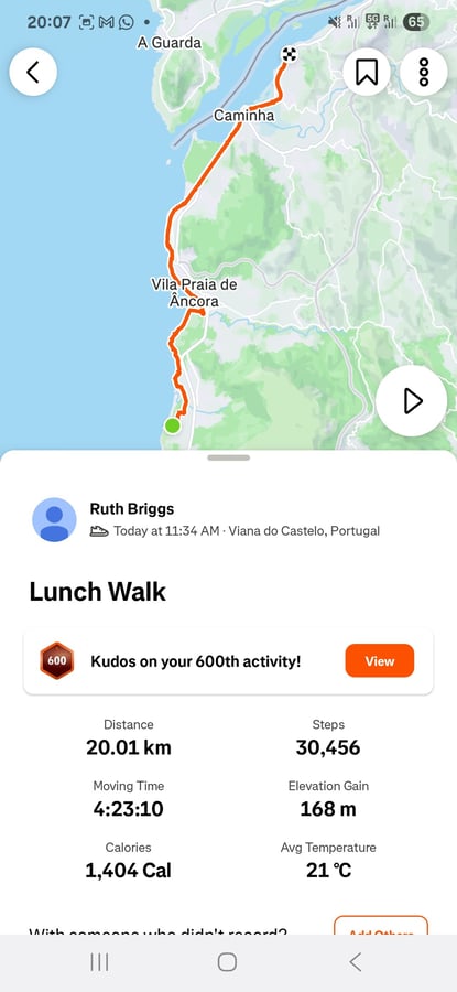 Cosa pensa Garmin che sia successo, Spagna