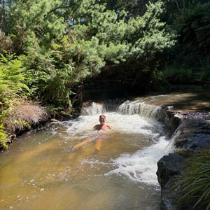Kerosene Creek a hot spring stream by Nick