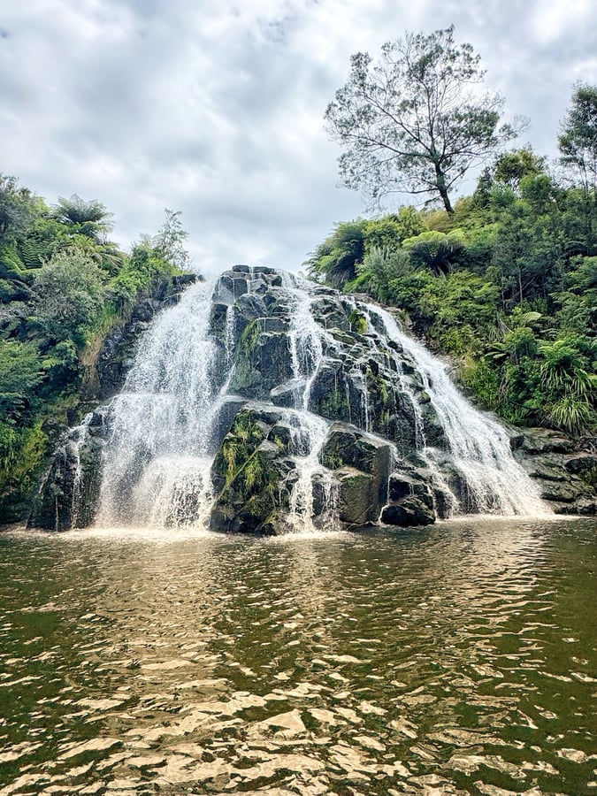 Owharoa Falls a quick lunch stop, New Zealand