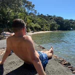 Our Morning Dip Spot - Omiha Bay by Nick