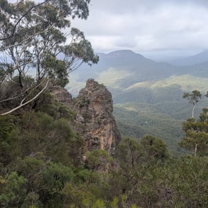 Three sisters stairway by Greg