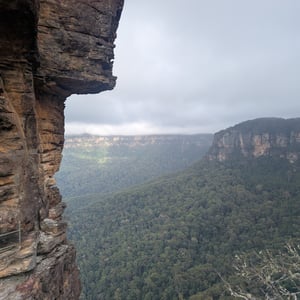 Three sisters stairway by Greg
