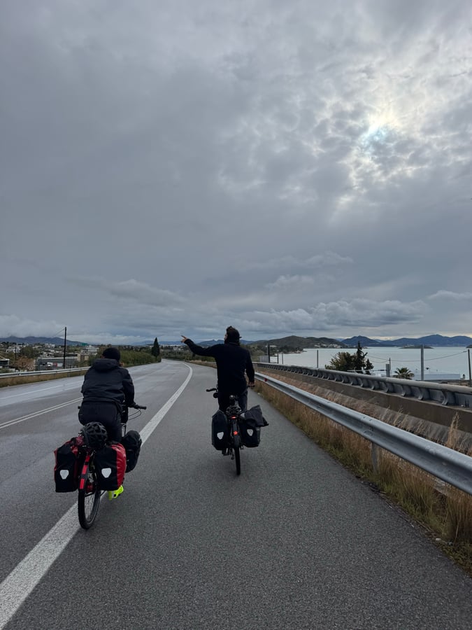 Cycling after the storm, Greece