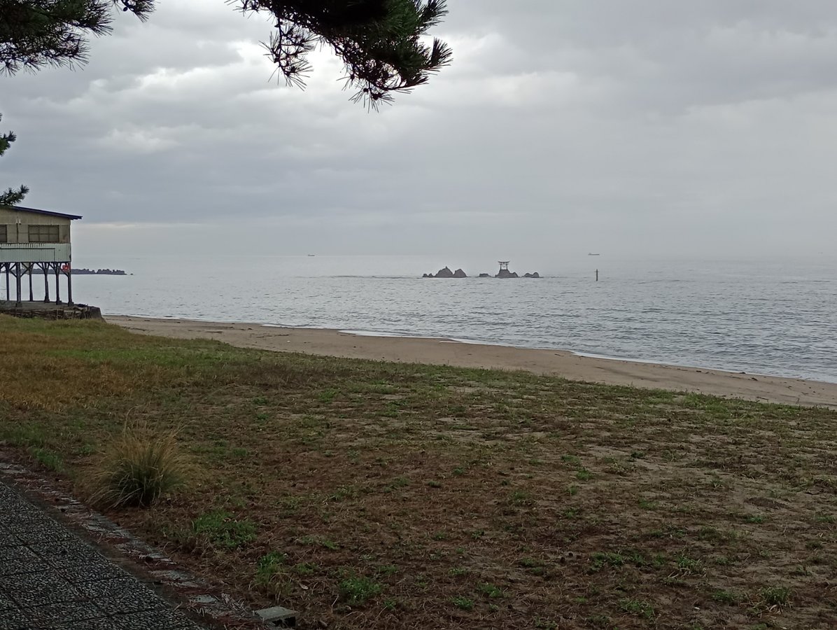 Tranquilla sosta per il pranzo in spiaggia, Giappone