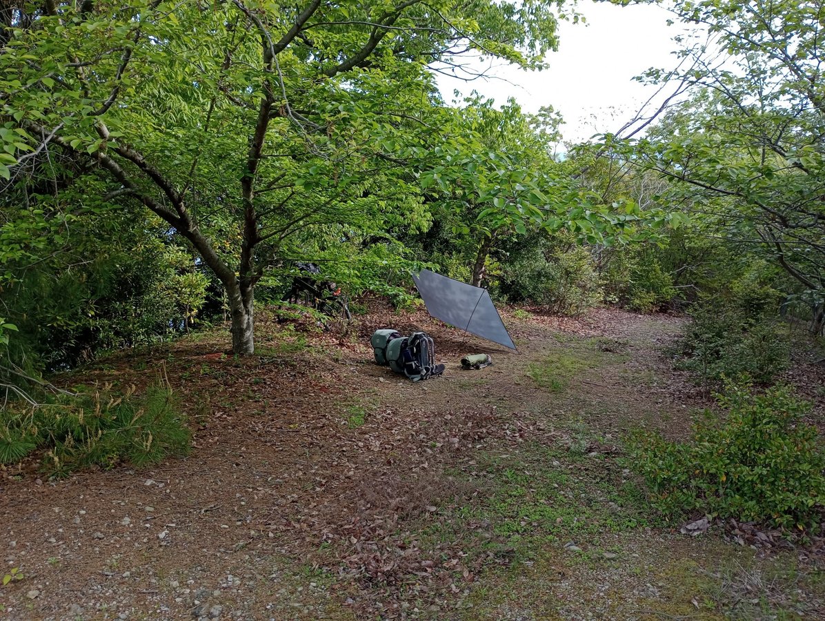 Wild camping spot, Japan