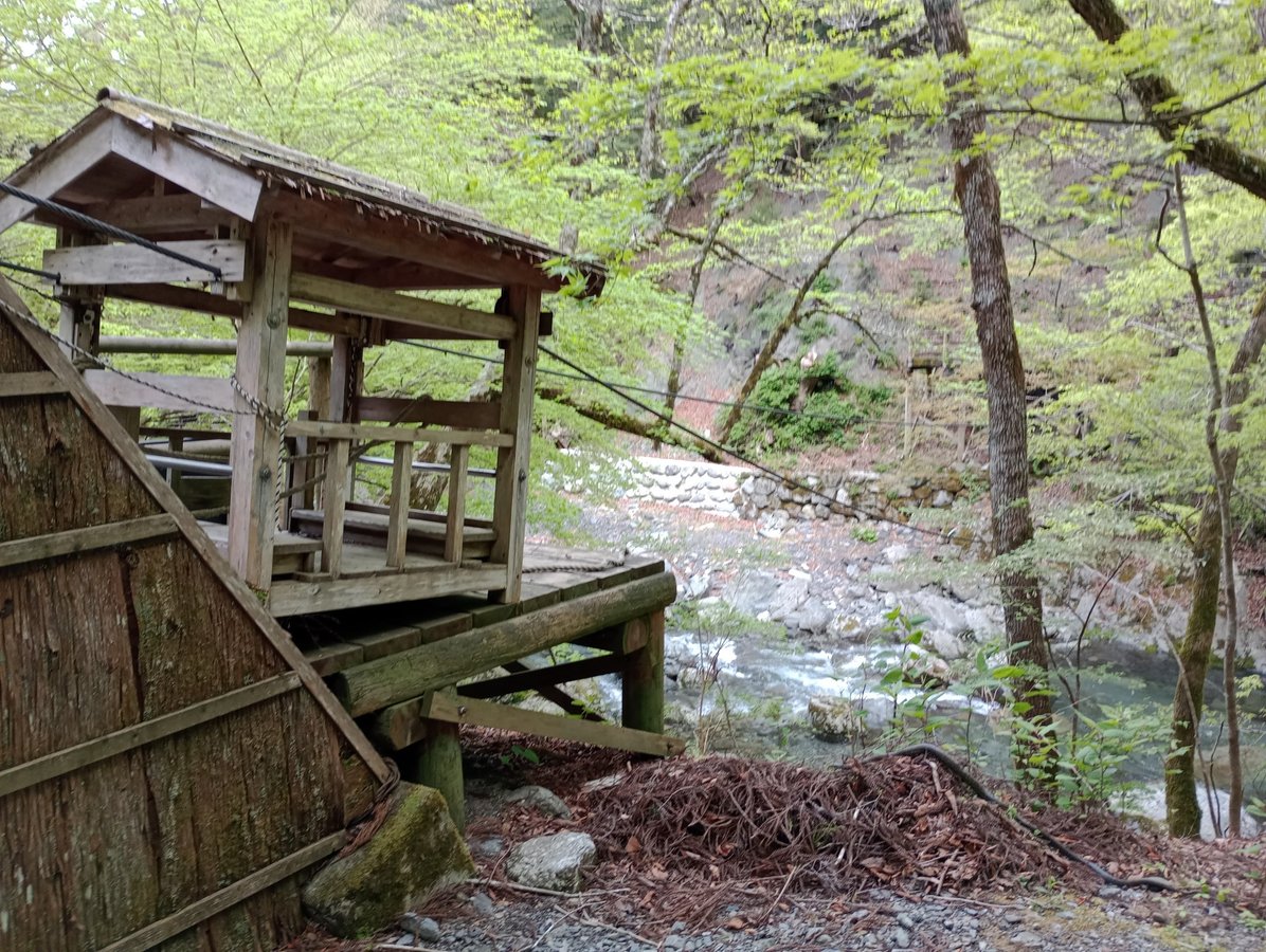 Campeggio con ponti di vite, Giappone