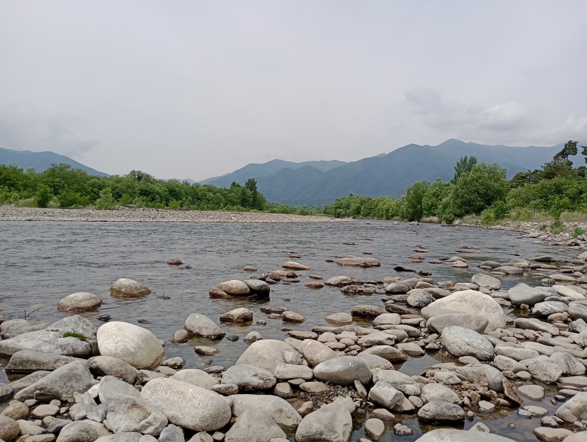 Fiume vicino al campeggio, Giappone