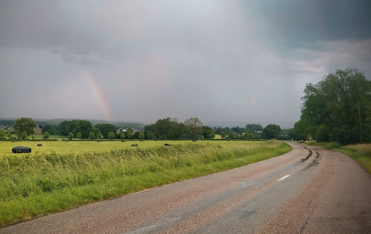 Rainbow after the rainstorm, Belgium