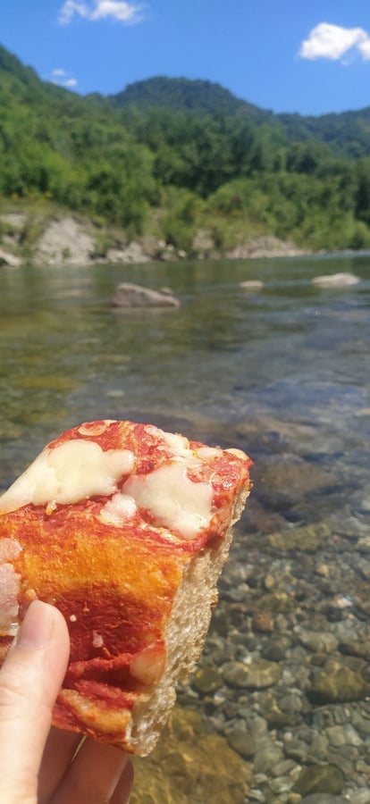 Petite baignade et pause focaccia, Italie