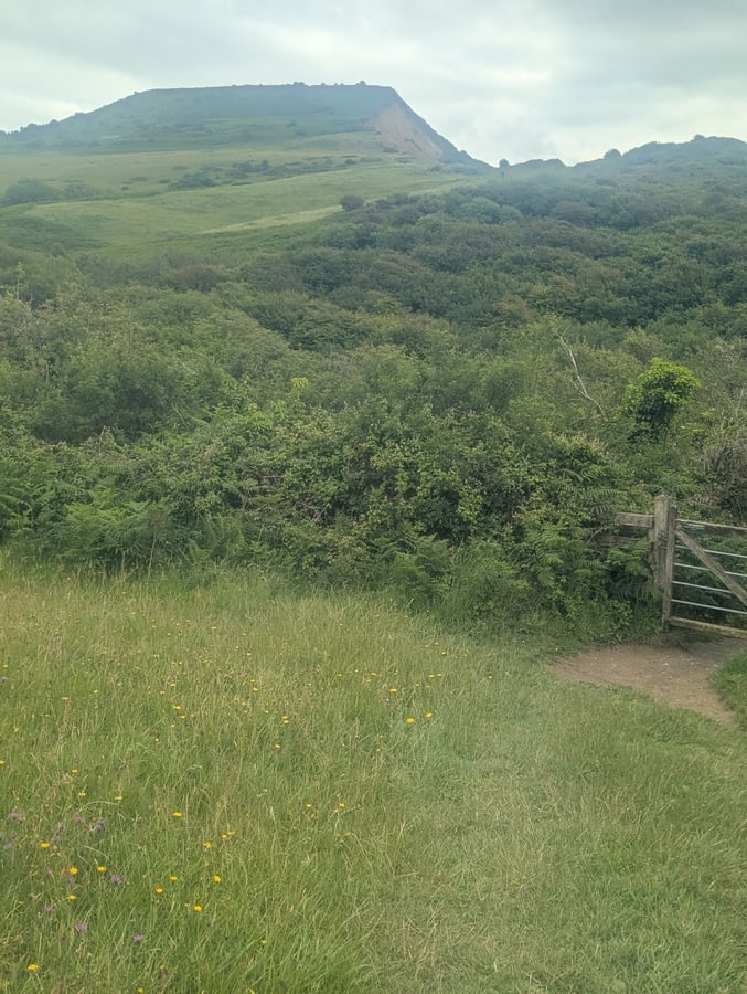 Auf halber Höhe des Golden Top, England