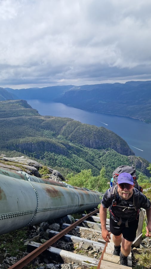 Iconic day in Lysefjord, Norway