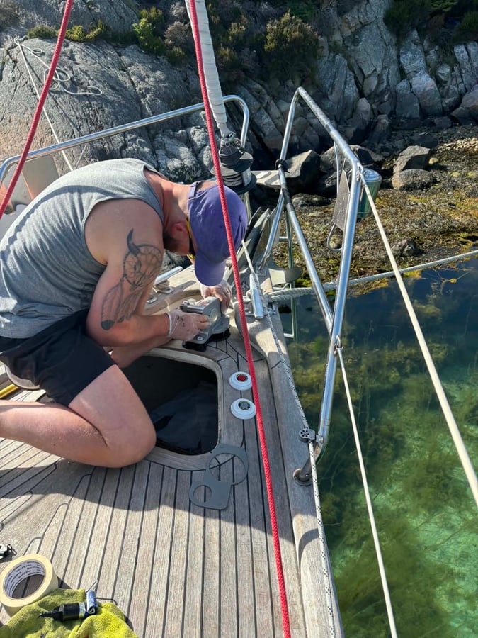 Windlass install day, Norway
