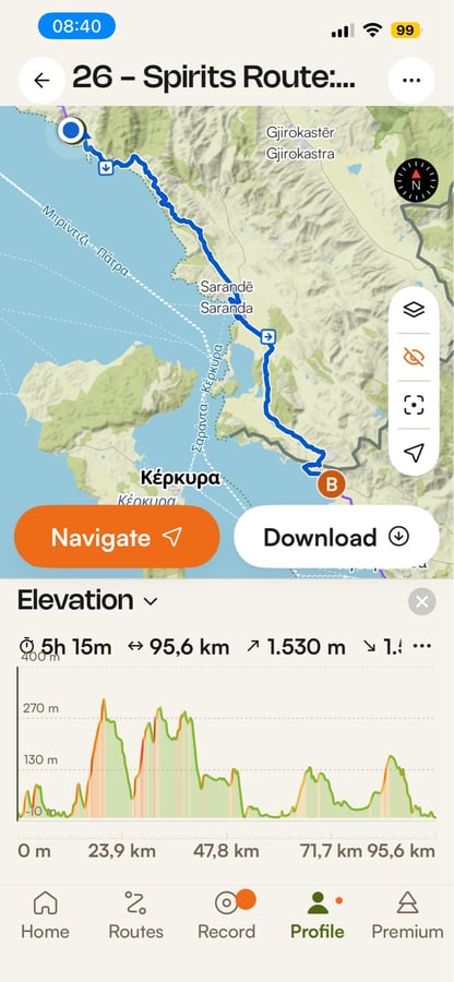 Partida desde la encantadora Himarë, Albania