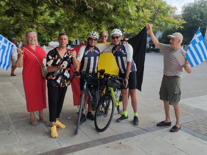 Finish in Pylos, Griekenland