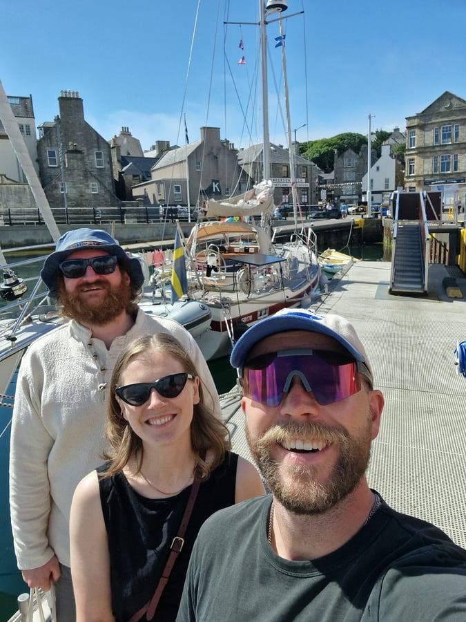 First major passage, landed in Lerwick, Scotland