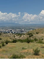Rustavi from the high road to border, Georgia
