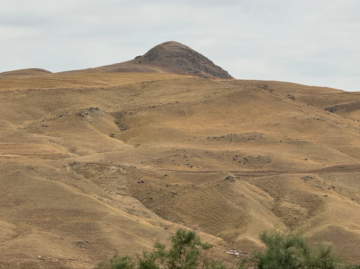 First steep climb today in semi-desert, Azerbaijan