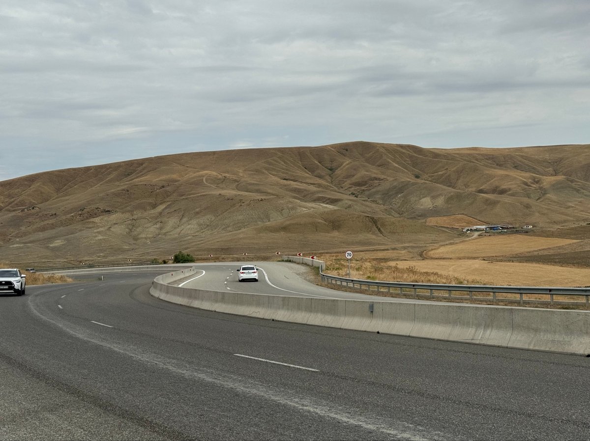 First steep climb today in semi-desert, Azerbaijan