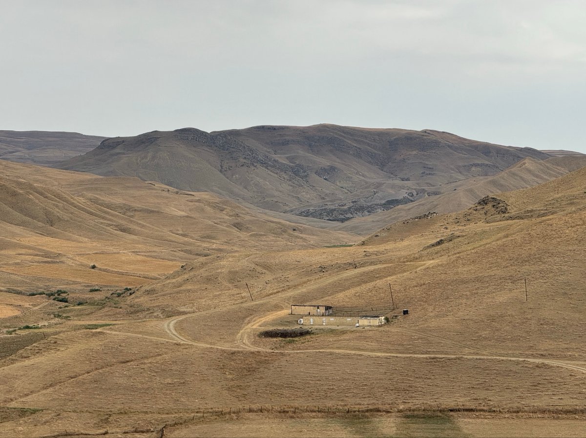First steep climb today in semi-desert, Azerbaijan