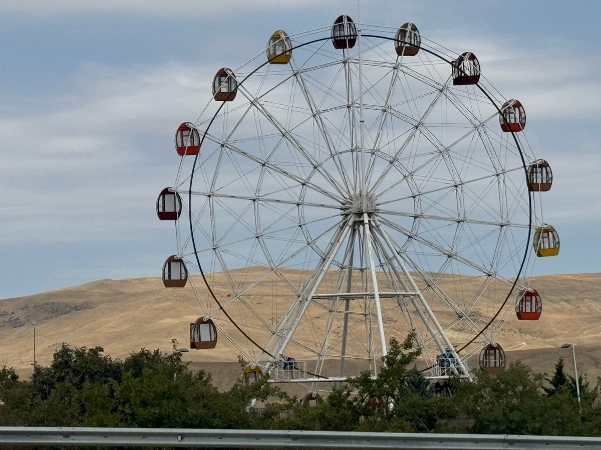 Surreal big wheel, Azerbaijan