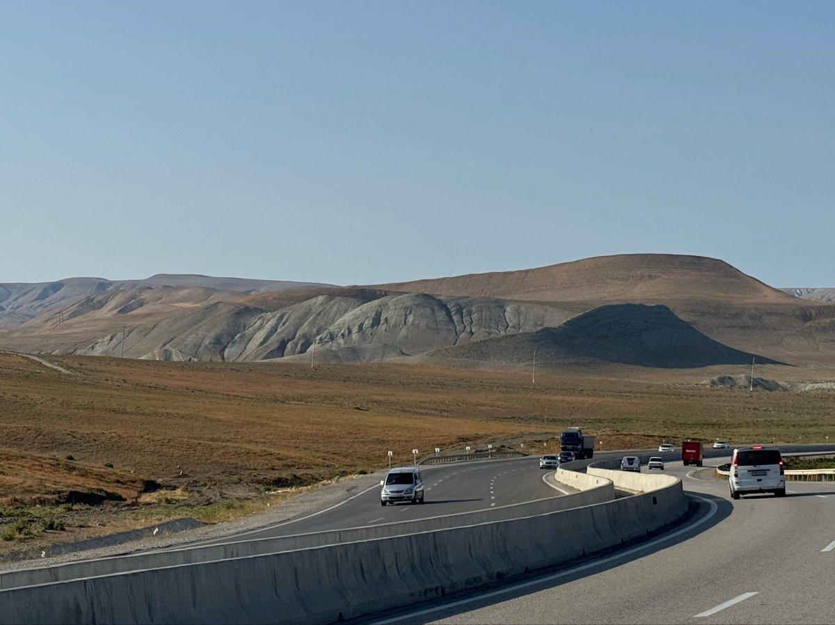 40km to Baku and views are compelling, Azerbaijan